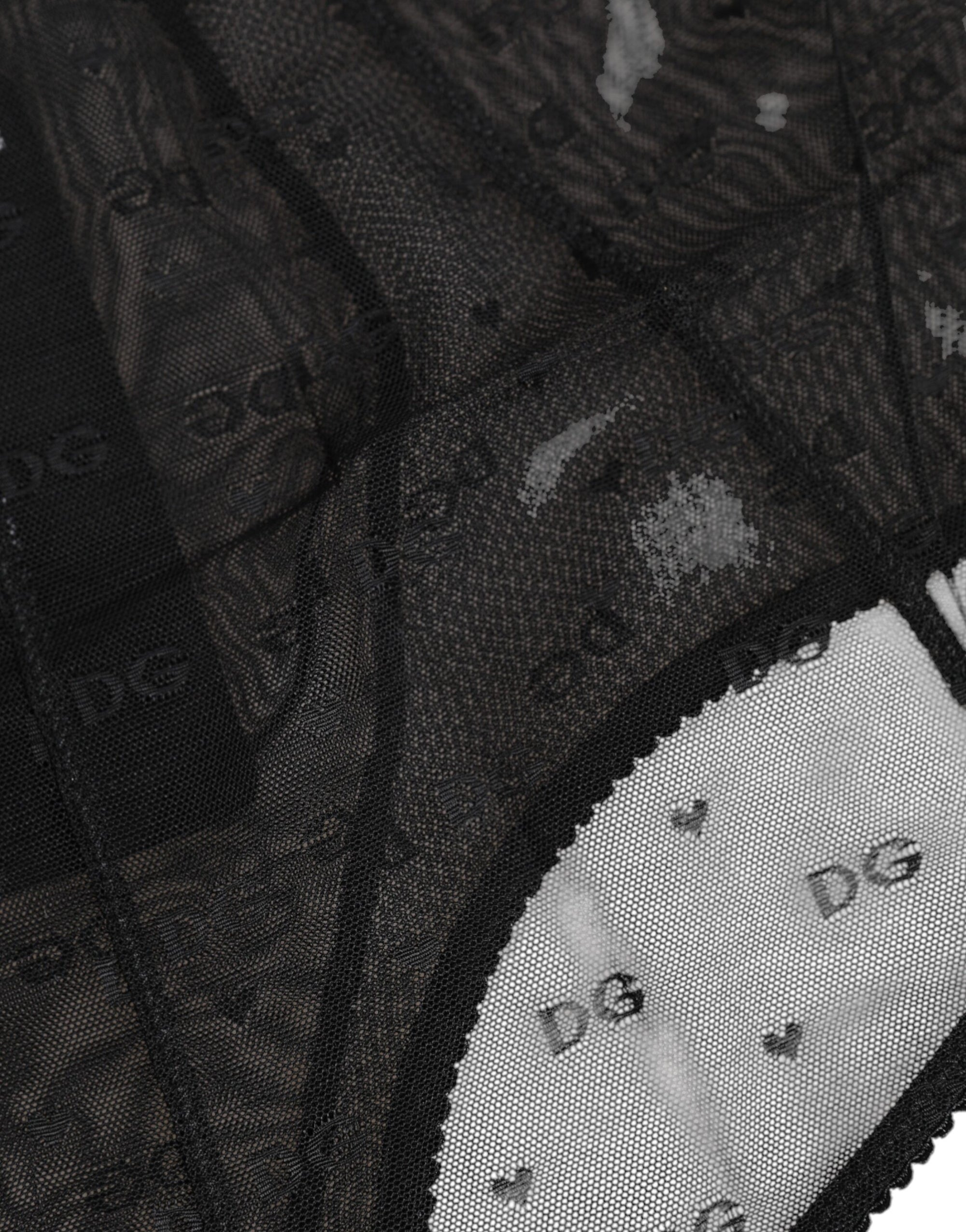 Dolce &amp; Gabbana Black Logo Girdle High Waisted Panty Underwear