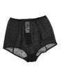 Dolce &amp; Gabbana Black Logo Girdle High Waisted Panty Underwear