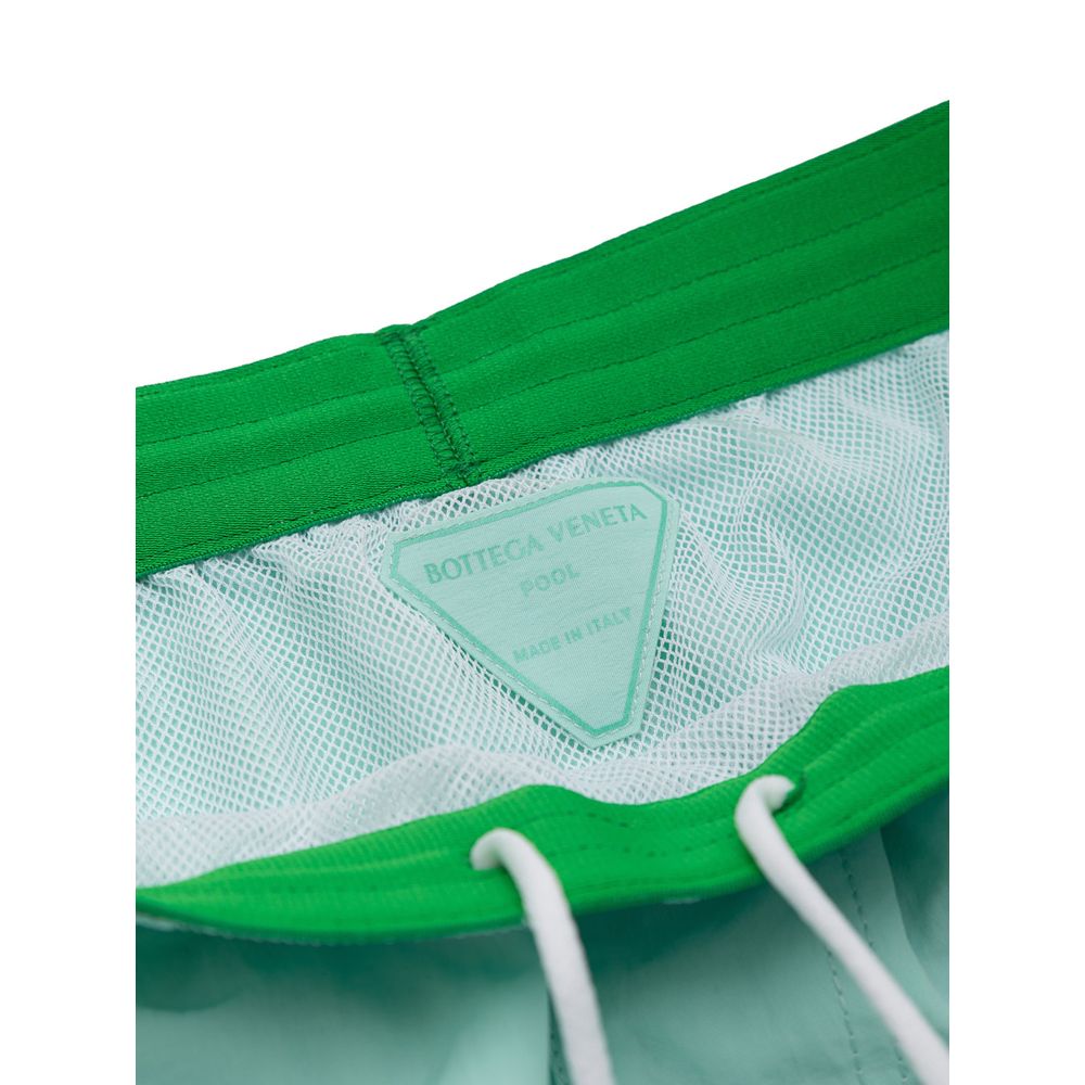 Short de bain Bottega Veneta en polyamide turquoise