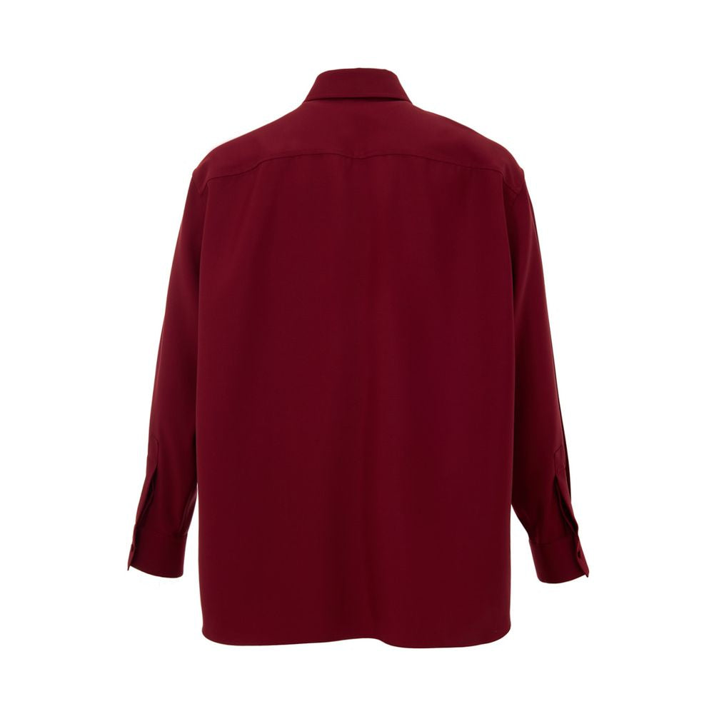Chemise en laine bordeaux Gucci