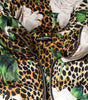 Dolce & Gabbana Multicolor Leopard Rose Puffer Quilted Jacket