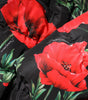 Dolce & Gabbana Black Floral Polyester Hooded Quilted Jacket