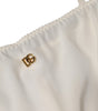 Dolce & Gabbana White Full Slip DG Logo Silk Dress Sleepwear