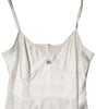 Dolce & Gabbana White DG Logo Full Slip Silk Dress Sleepwear