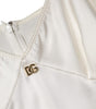 Dolce & Gabbana White DG Logo Full Slip Silk Dress Sleepwear