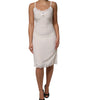 Dolce & Gabbana White Lace Gold DG Logo Silk Dress Sleepwear