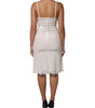 Dolce & Gabbana White Lace Gold DG Logo Silk Dress Sleepwear