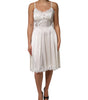 Dolce & Gabbana White Lace DG Logo Silk Dress Sleepwear
