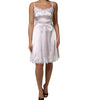 Dolce & Gabbana White Lace Gold DG Logo Silk Dress Sleepwear