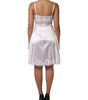 Dolce & Gabbana White Lace Gold DG Logo Silk Dress Sleepwear