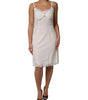 Dolce & Gabbana White Lace Gold DG Logo Silk Dress Sleepwear