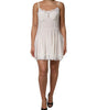 Dolce & Gabbana White Lace Gold DG Logo Silk Dress Sleepwear