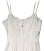 Dolce & Gabbana White Lace Gold DG Logo Silk Dress Sleepwear