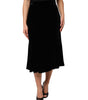 Dolce & Gabbana Black High Waist Fit Flared Midi Skirt