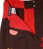 Dolce & Gabbana Brown Floral High Waist Side Slit Skirt