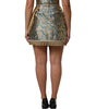 Dolce & Gabbana Blue Floral Jacquard Tasseled Mini Skirt
