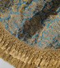 Dolce & Gabbana Blue Floral Jacquard Tasseled Mini Skirt