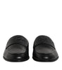 Dolce & Gabbana Black Calfskin Leather Slip On Loafers Shoes