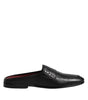 Dolce & Gabbana Black Calfskin Leather Slip On Loafers Shoes