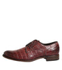 Dolce & Gabbana Burgundy Leather Lace Up Derby Dress Shoes