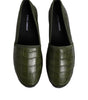 Dolce & Gabbana Green Exotic Leather Espadrilles Slip On Shoes