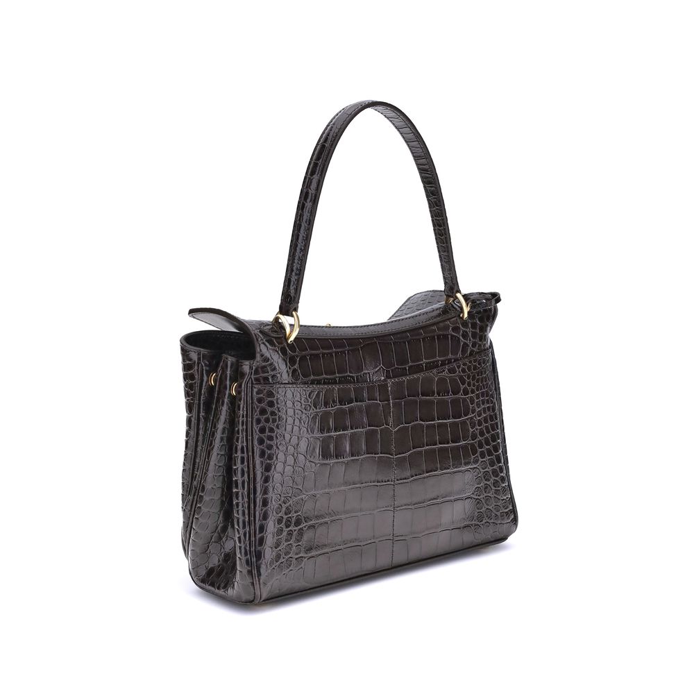 Sac à bandoulière Balenciaga Rodeo en cuir imprimé crocodile