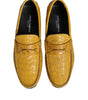 Dolce & Gabbana Yellow Exotic Leather Loafers Slip On Shoes