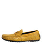 Dolce & Gabbana Yellow Exotic Leather Loafers Slip On Shoes