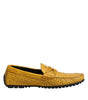 Dolce & Gabbana Yellow Exotic Leather Loafers Slip On Shoes