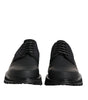 Dolce & Gabbana Black Leather Lace Up Trekking Dress Shoes
