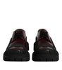 Dolce & Gabbana Red Leather Lace Up Trekking Dress Shoes