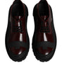 Dolce & Gabbana Red Leather Lace Up Trekking Dress Shoes