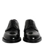 Dolce & Gabbana Black Calf Leather Lace Up Dress Derby Shoes