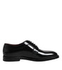 Dolce & Gabbana Black Calf Leather Lace Up Dress Derby Shoes