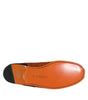 Dolce & Gabbana Orange Sequin Embellished Men Loafers Shoes