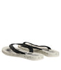 Dolce & Gabbana White Pineapple Print Slides Beachwear Shoes
