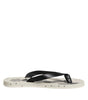Dolce & Gabbana White Pineapple Print Slides Beachwear Shoes
