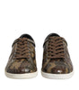 Dolce & Gabbana Brown Exotic Leather Low Top Sneakers Shoes