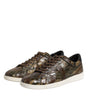 Dolce & Gabbana Brown Exotic Leather Low Top Sneakers Shoes