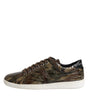 Dolce & Gabbana Brown Exotic Leather Low Top Sneakers Shoes
