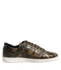 Dolce & Gabbana Brown Exotic Leather Low Top Sneakers Shoes