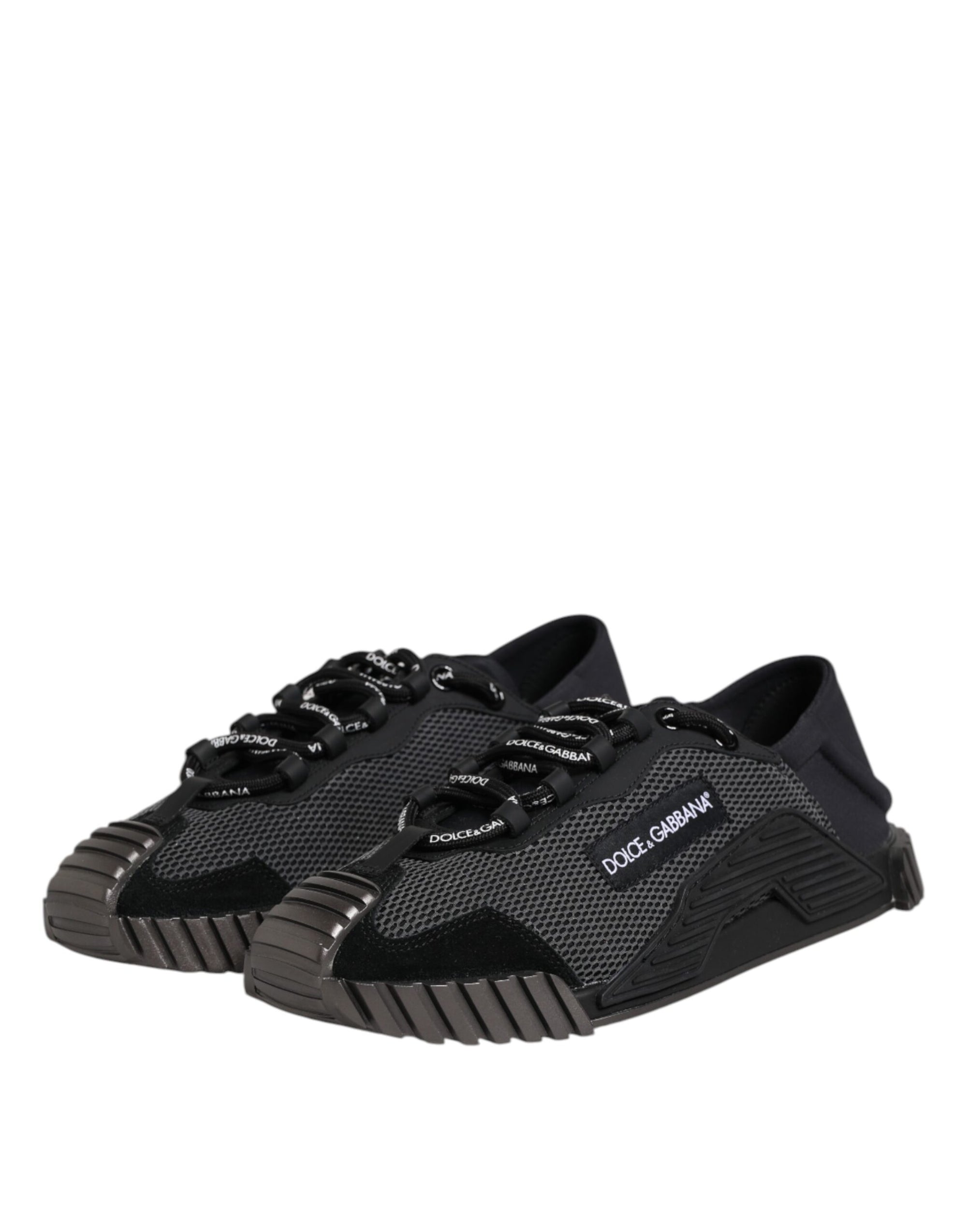 Dolce & Gabbana Black Logo Low Top NS1 Men Sneakers Shoes