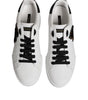 Dolce & Gabbana White DG Logo Portofino Low Top Sneakers Shoes