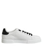 Dolce & Gabbana White DG Logo Portofino Low Top Sneakers Shoes