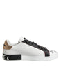 Dolce & Gabbana White Portofino Crown Men Sneakers Shoes