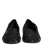 Dolce & Gabbana Black Taormina Lace Slip On Flats Shoes