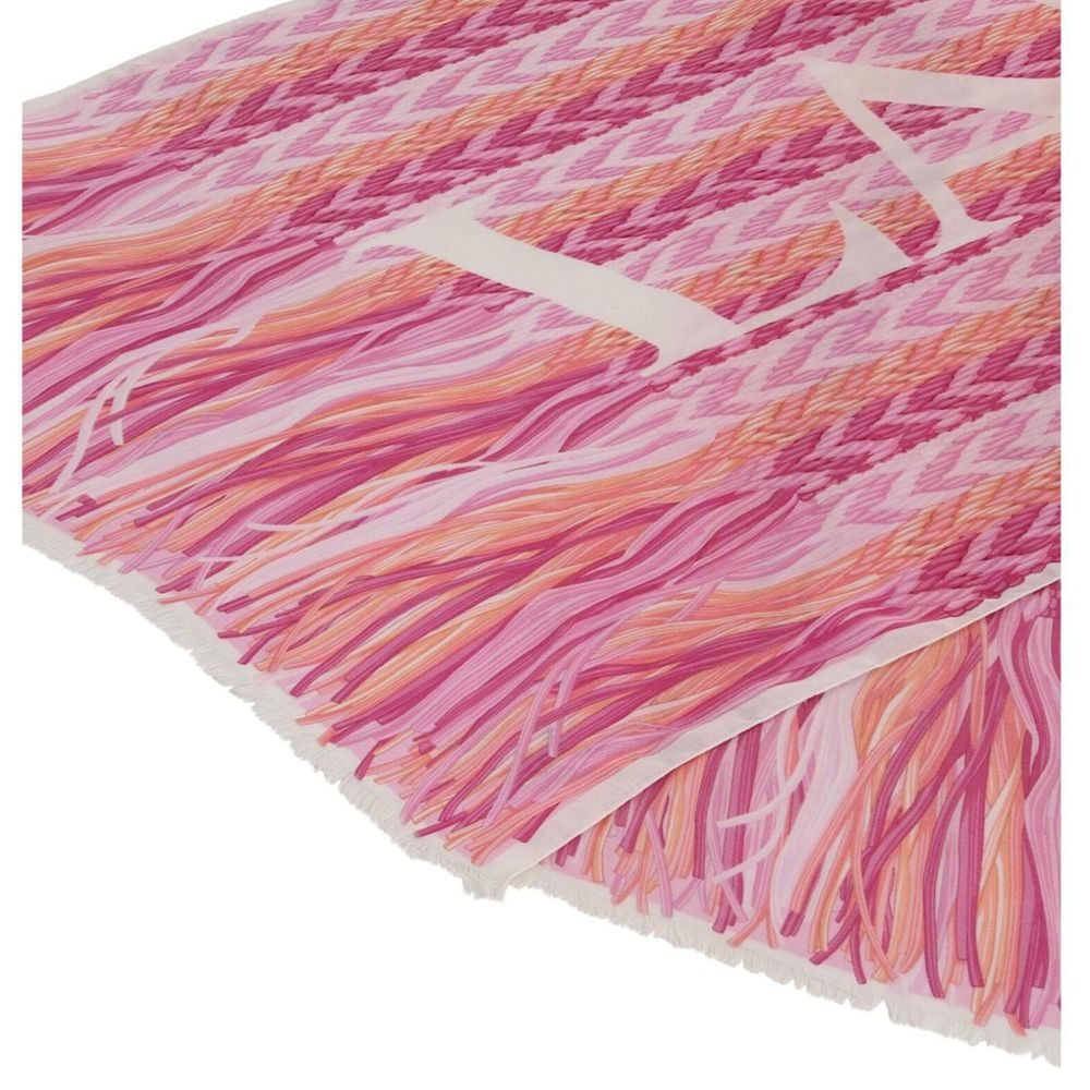 Écharpe Lanvin à motif chevron et logo