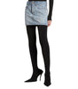 Balenciaga Logo Print Denim Skirt