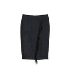 Brunello Cucinelli Wool Striped Skirt