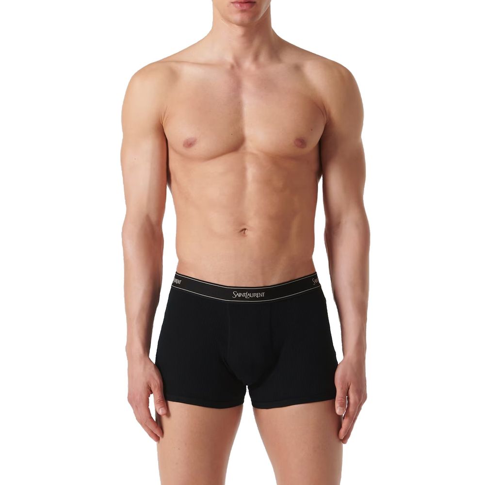 Boxer en jersey de coton avec logo Saint Laurent